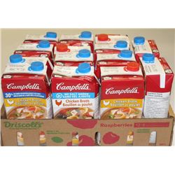 14 CONTAINERS OF CHICKEN BROTHS