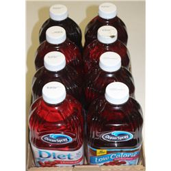 8 BOTTLES OF DIET/LOW CALORIE CRANBERRY JUICE