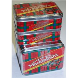 5 BOXES OF MACINTOSH'S CREAMY TOFFEE