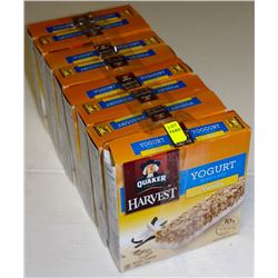 8 BOXES OF QUAKER HARVEST VANILLA YOGURT BARS