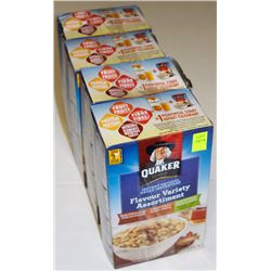 4 BOXES OF ASSORTED QUAKER INSTANT OATMEAL