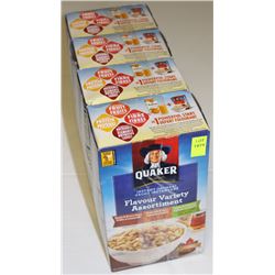 4 BOXES OF ASSORTED QUAKER INSTANT OATMEAL