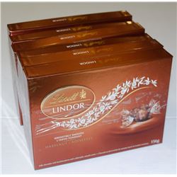 6 BOXES OF LINDOR HAZELNUT CHOCOLATES