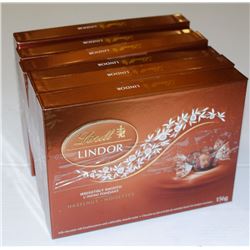 6 BOXES OF LINDOR HAZELNUT CHOCOLATES