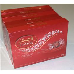 6 BOXES OF LINDOR MILK CHOCOLATES