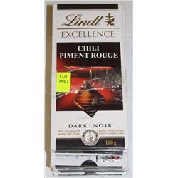 8 BARS OF ASSORTED LINDT DARK CHOCOLATE