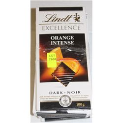 9 BARS OF ASSORTED LINDT DARK CHOCOLATE