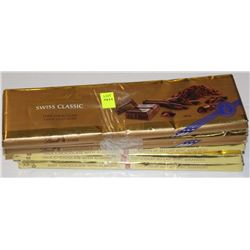 6 BARS OF LINDT SWISS CLASSIC CHOCOLATE
