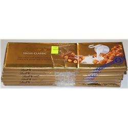 6 BARS OF LINDT SWISS CLASSIC CHOCOLATE