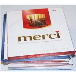 6 BOXES OF MERCI ASSORTED CHOCOLATES