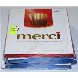 6 BOXES OF MERCI ASSORTED CHOCOLATES