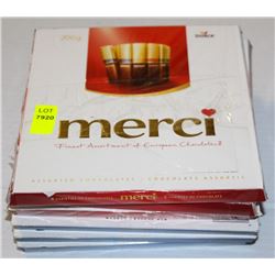 6 BOXES OF MERCI ASSORTED CHOCOLATES