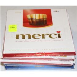 6 BOXES OF MERCI ASSORTED CHOCOLATES
