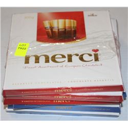 6 BOXES OF MERCI ASSORTED CHOCOLATES