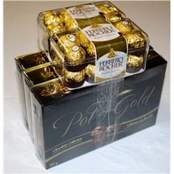 LOT OF POT OF GOLD AND FERRERO ROCHER CHOCOLATES
