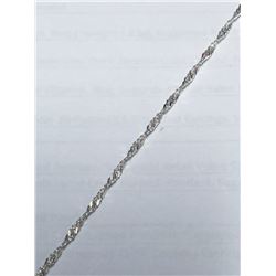 6) STERLING SILVER CHAIN BRACELET