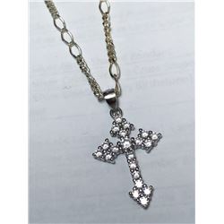 15) STERLING SILVER CUBIC ZIRCONIA PENDANT