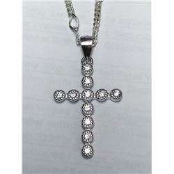 30) STERLING SILVER CUBIC ZIRCONIA PENDANT