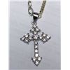 35) STERLING SILVER CUBIC ZIRCONIA PENDANT