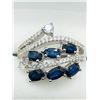 Image 3 : 36) STERLING SILVER SAPPHIRE & CZ 4PC SET