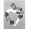 Image 1 : 40) STERLING SILVER HEART SHAPED PENDANT