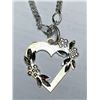 Image 1 : 43) STERLING SILVER HEART SHAPED PENDANT
