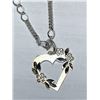 Image 2 : 43) STERLING SILVER HEART SHAPED PENDANT