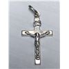 44) STERLING SILVER CROSS SHAPED PENDANT