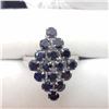 4) STERLING SILVER SAPPHIRE RING