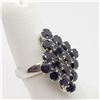 Image 3 : 4) STERLING SILVER SAPPHIRE RING