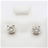 Image 1 : 7) 14K WHITE GOLD DIAMOND EARRINGS
