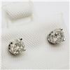 Image 2 : 7) 14K WHITE GOLD DIAMOND EARRINGS