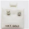 Image 3 : 7) 14K WHITE GOLD DIAMOND EARRINGS