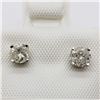 Image 4 : 7) 14K WHITE GOLD DIAMOND EARRINGS