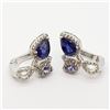 Image 4 : 9) STERLING SILVER SAPPHIRE & CZ 4PC SET