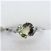 10) 10K WHITE GOLD ZULTANITE & DIAMOND RING