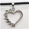 Image 1 : 12) STERLING SILVER DIAMOND NECKLACE