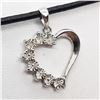 Image 2 : 12) STERLING SILVER DIAMOND NECKLACE