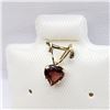 Image 2 : 23) 14K YELLOW GOLD GARNET PENDANT