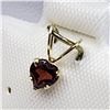 Image 3 : 23) 14K YELLOW GOLD GARNET PENDANT
