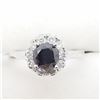 Image 1 : 30) 10K WHITE GOLD BLACK & WHITE DIAMOND RING