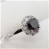 Image 2 : 30) 10K WHITE GOLD BLACK & WHITE DIAMOND RING