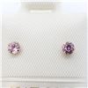 Image 1 : 31) 10K YELLOW GOLD PINK CZ EARRINGS