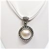 Image 2 : 32) STERLING SILVER FRESHWATER PEARL NECKLACE