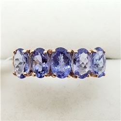 33) 10K ROSE GOLD TANZANITE RING