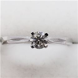 35) 14K WHITE GOLD DIAMOND RING