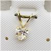 45) 14K YELLOW GOLD CUBIC ZIRCONIA PENDANT