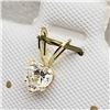 Image 2 : 45) 14K YELLOW GOLD CUBIC ZIRCONIA PENDANT
