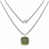 Image 2 : 48) RHODIUM PLATED LEMON TOPAZ PENDANT