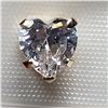 Image 2 : 12) 9K YELLOW GOLD CUBIC ZIRCONIA HEART EARRINGS